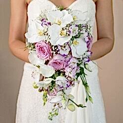 P.S. I LOVE YOU CASCADING BRIDAL BOUQUET
